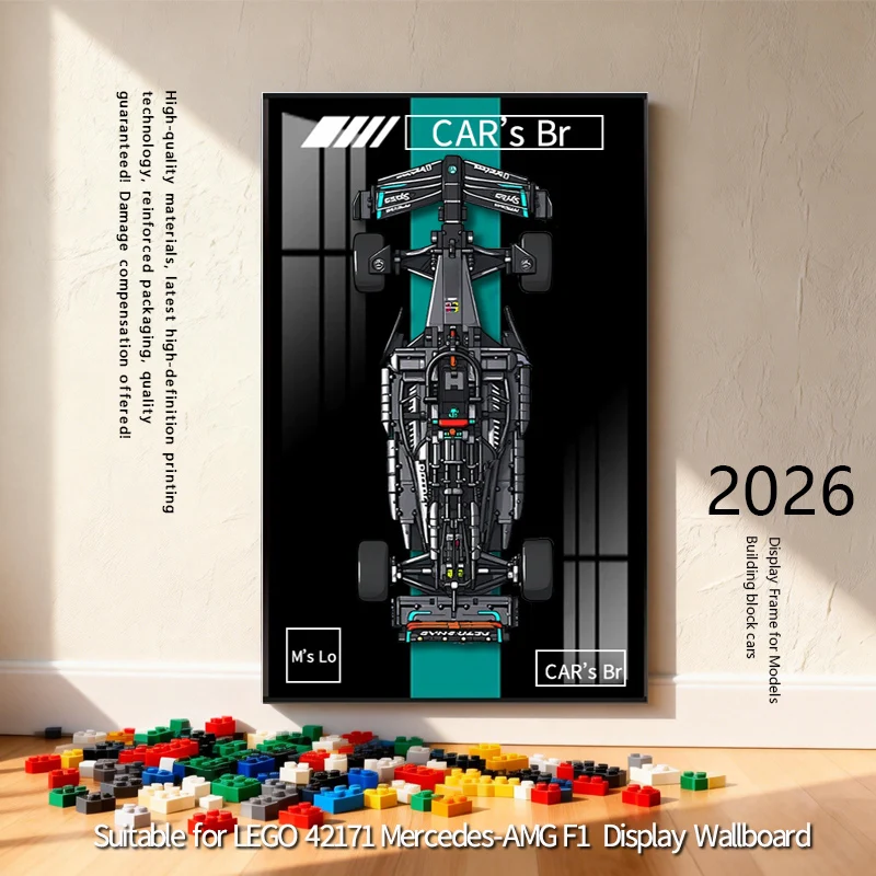 

НОВИНКА 2026: Настенный демонстрационный бокс/витрина для LEGO 42171 Mercedes-AMG F1, модель автомобиля из строительных блоков, фоторамка