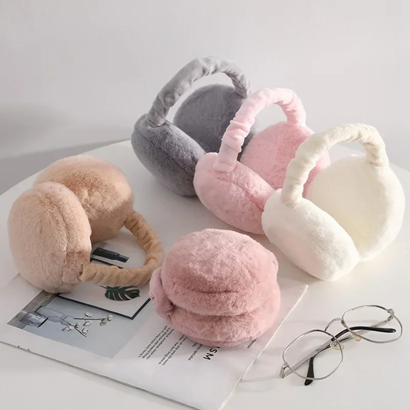 2026 New Soft Plush Ear Warmer Winter Warm Earmuffs for Women Fashion Solid Earflap Outdoor Cold Protection Ear-Muffs Ear Cover