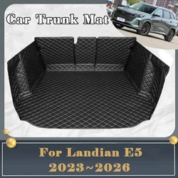 Car Trunk Mat For DFSK Landian E5 NEV 2023 2024 2025 2026 5seat 7seat Fully Luxury Rear Cargo Tray Car Accessories