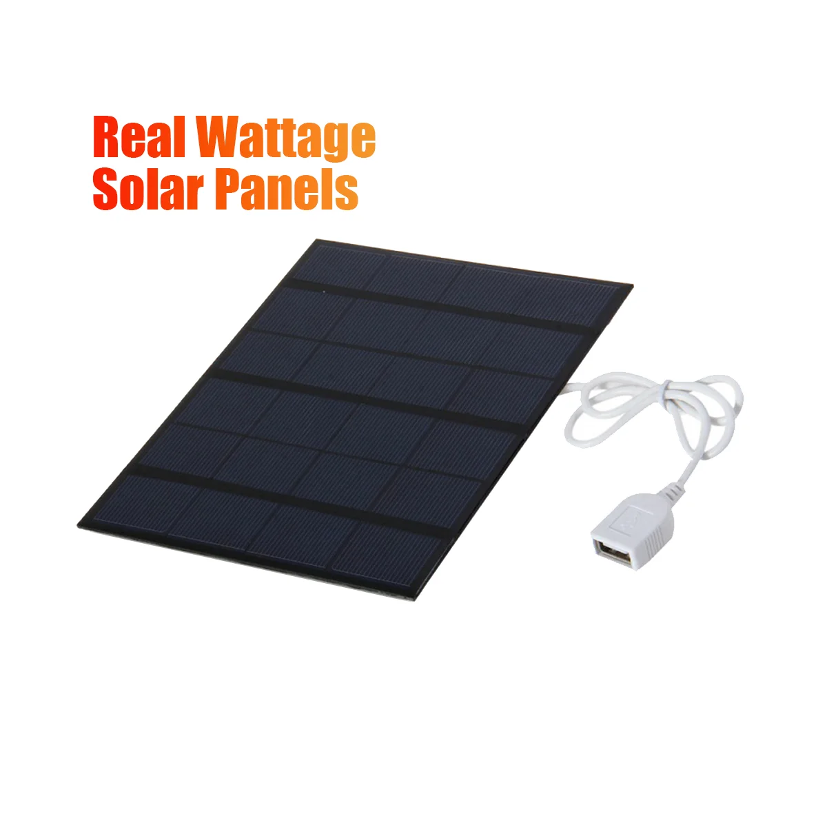 3.5W 6V Solar Panel with USB Cable Outdoor Portable Mini Solar Panel Battery Charger