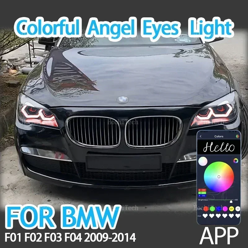 App Control M4 Style LED Angel Eyes Bulb Ring RGB Lamp for BMW 7 Series F01 F02 F03 F04 2009-2015 730i 730Li 740i 740Li 750i