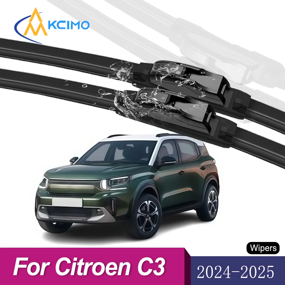 

Durable Beam Windshield Wipers For Citroen C3 Aircross CC24 2024-2025 All-Season, Streak-Free Cleaning Front Wiper Blades Set