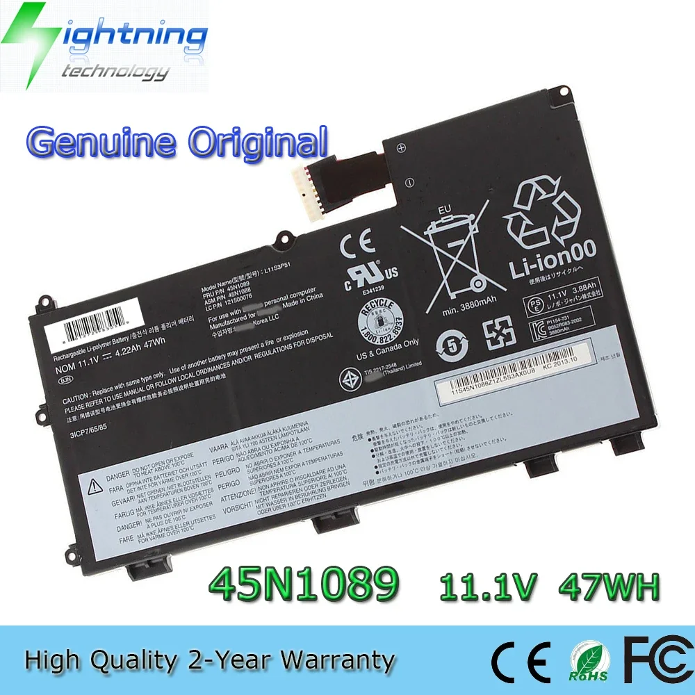 Brand New Original L11N3P51 11.1V 47Wh Laptop Battery for Lenovo ThinkPad T430U L11S3P51 45N1090 45N1089