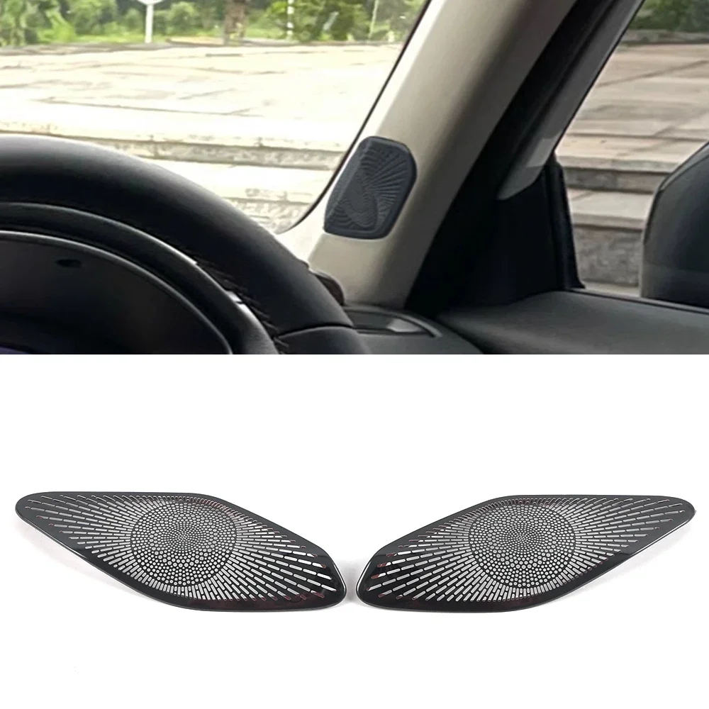 For Honda Civic G11 2022 2023 2024 Car Door Audio Speaker Cover Loudspeaker Pad Trim Frame Sticker Stainless Interior Accessory