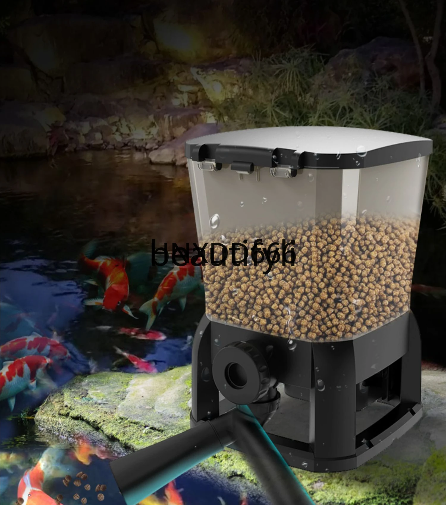 Automatic Feeder Koi Fish Feeder Fish Pond Intelligent Timing Outdoor Baiting