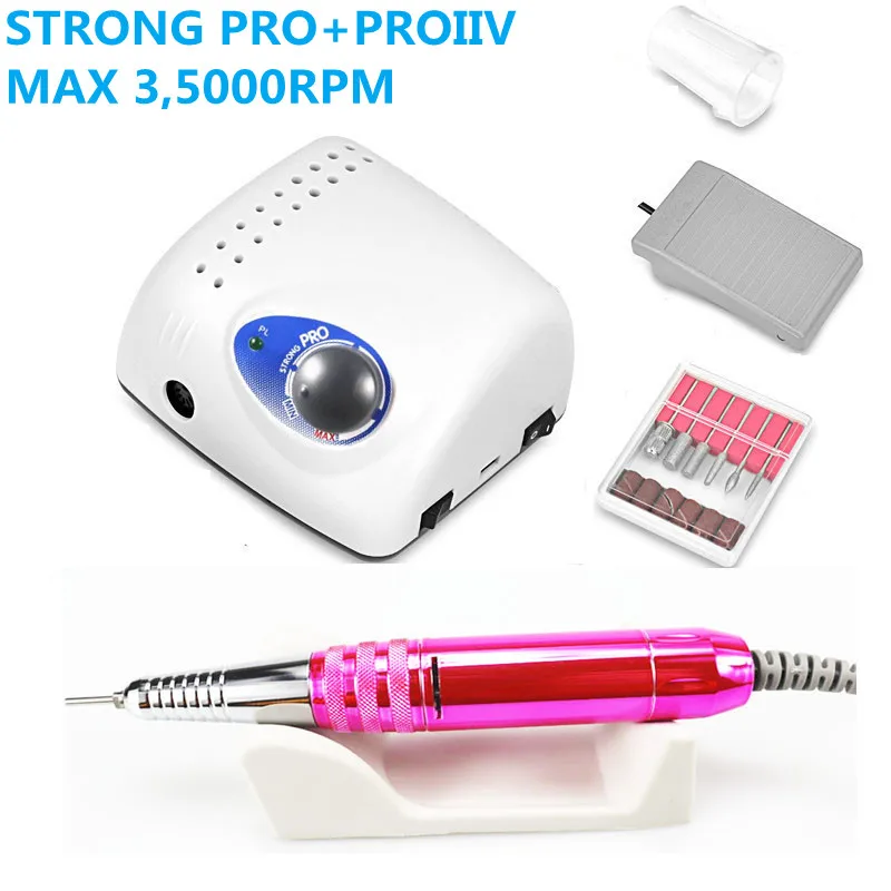 New Strong 210 PRO XIII Nail Drill 65W 35000 Machine Cutters Manicure Electric Milling Manicure Machine Polish Nail File