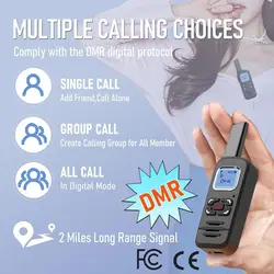 Cyfrowe Walkie Talkie, Mini DMR, 100% kompatybilne, cyfrowe Radio, pojedynczy Transfer częstotliwości, nowe