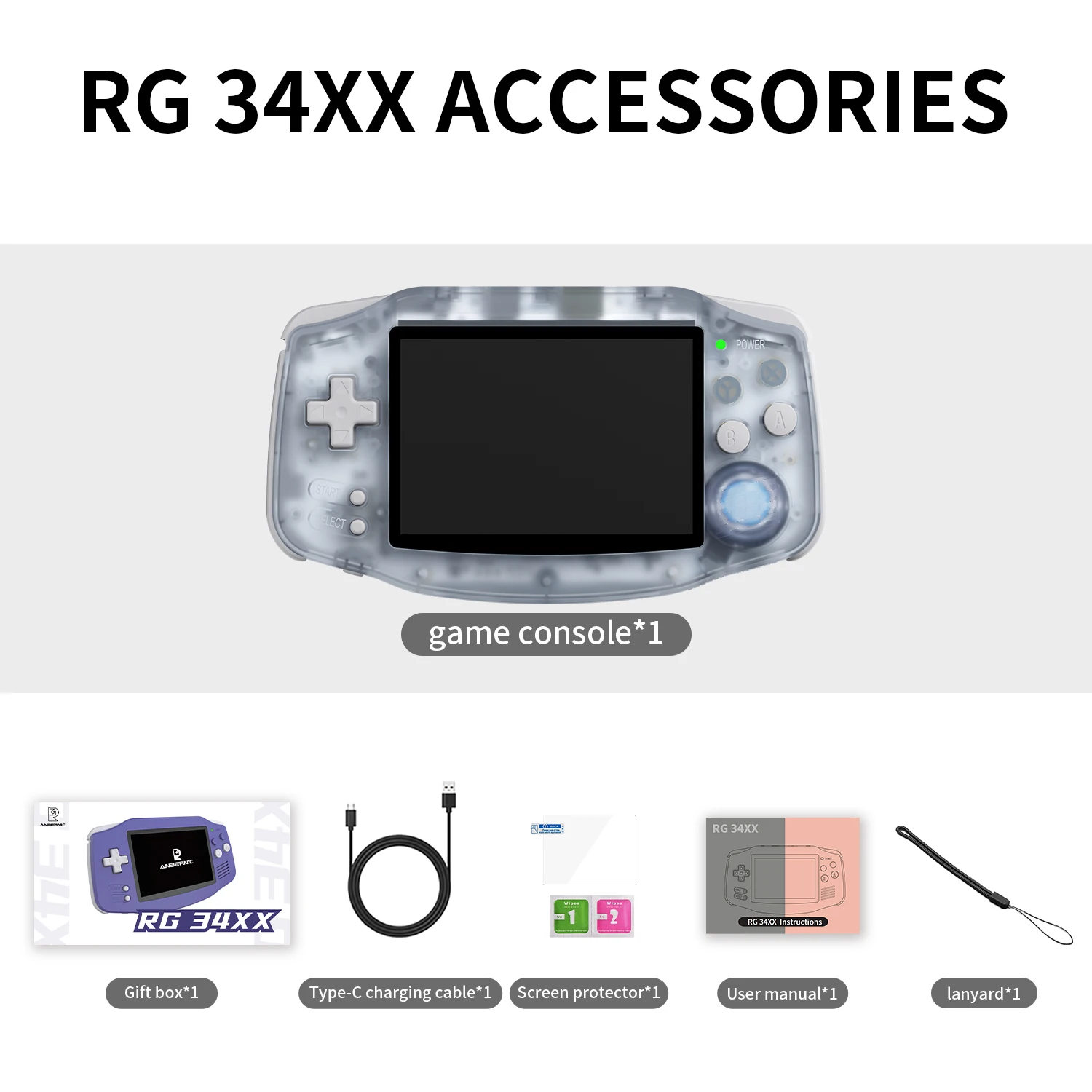 Anbernic RG34XX Retro draagbare gameconsoles RG 34XX Klassieke retro gamingspeler Linux 64-bit 3500mAh batterij WiFi Bluetooth HD