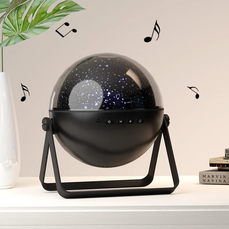 Colorful Life Planet Projector Night Light Starry Sky Bluetooth Speaker Children\'s Bedside Lamp Bedroom Decoration Holiday Gift