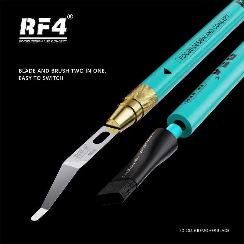 

RF4 RF-KB11 3D оловянное скребковое лезвие/антистатическая щетка для удаления клея, материнская плата, микросхема NAND CPU, многослойная сварочная площадка, инструмент для очистки