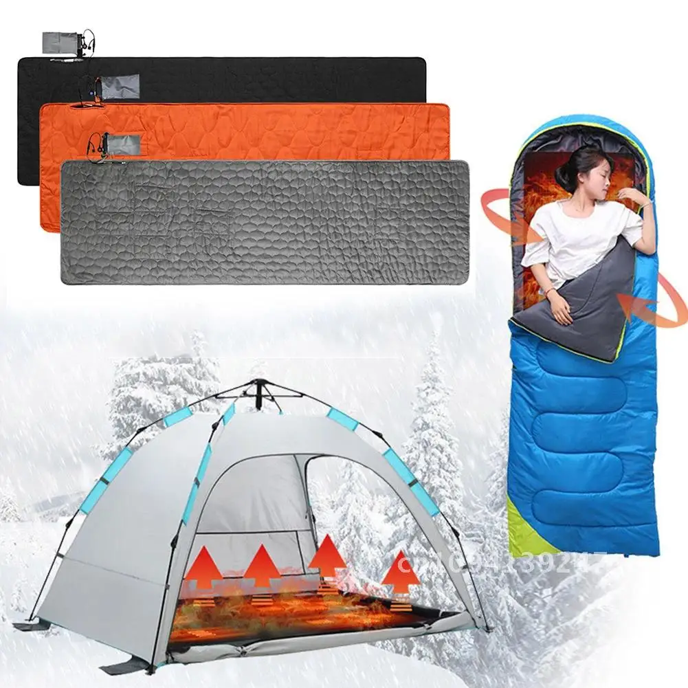 USB Heating Sleeping Mat Adjustable Temperature Camping Sleeping Mattress Pad Sleeping Bag Accessories Heated Heated Camping