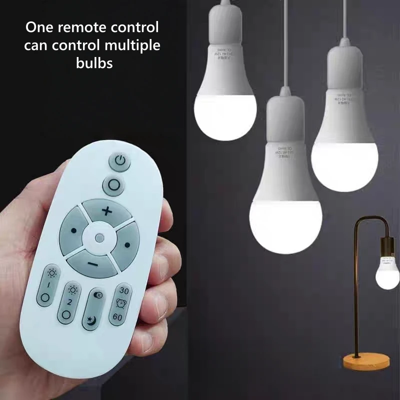 Smart LED Bulb E27 6W 9W 12W RF 2.4G Wireless Remote Control Night Light Timing Turn off Warm Cold Light Dimmable Led Lamp Bulb