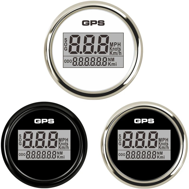 

Free Shipping 0-999Km/H Mph Knots Speed Gauges Devices 52mm Digital GPS Speedometers Odometers Red Green Blue Backlight 9-32vdc