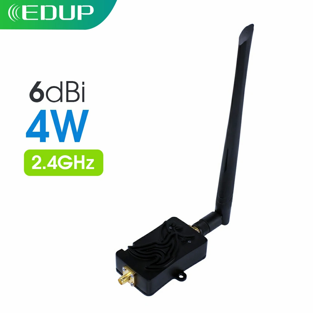 EDUP WiFi Booster WiFi Power Amplifier 2.4GHz 4W WiFi Signal Booster Wireless Range Repeater for WiFi Router Accessories Antenna