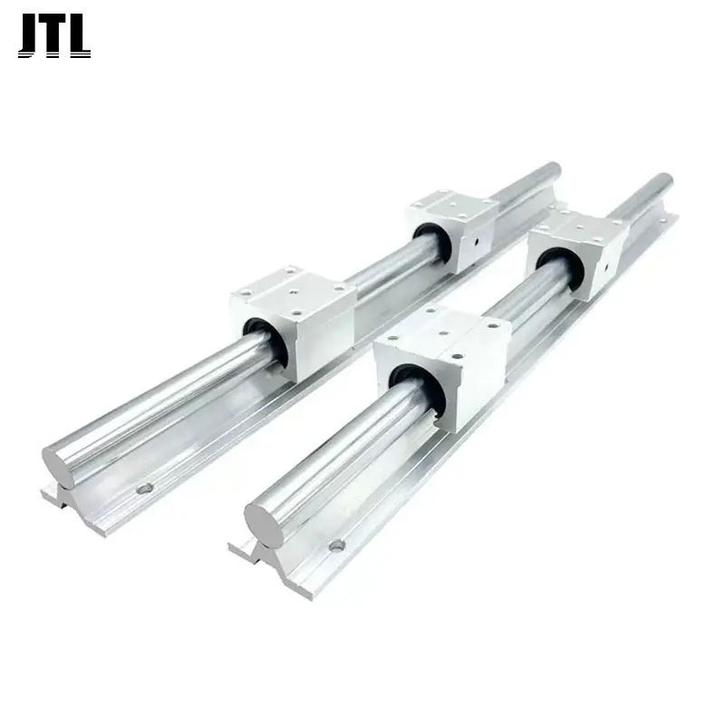 2set Linear Rail SBR12 300 400 500 600 700 800 900 1000mm 2pcs Linear Guide SBR12 + 4pcs SBR12UU Blocks for CNC Part