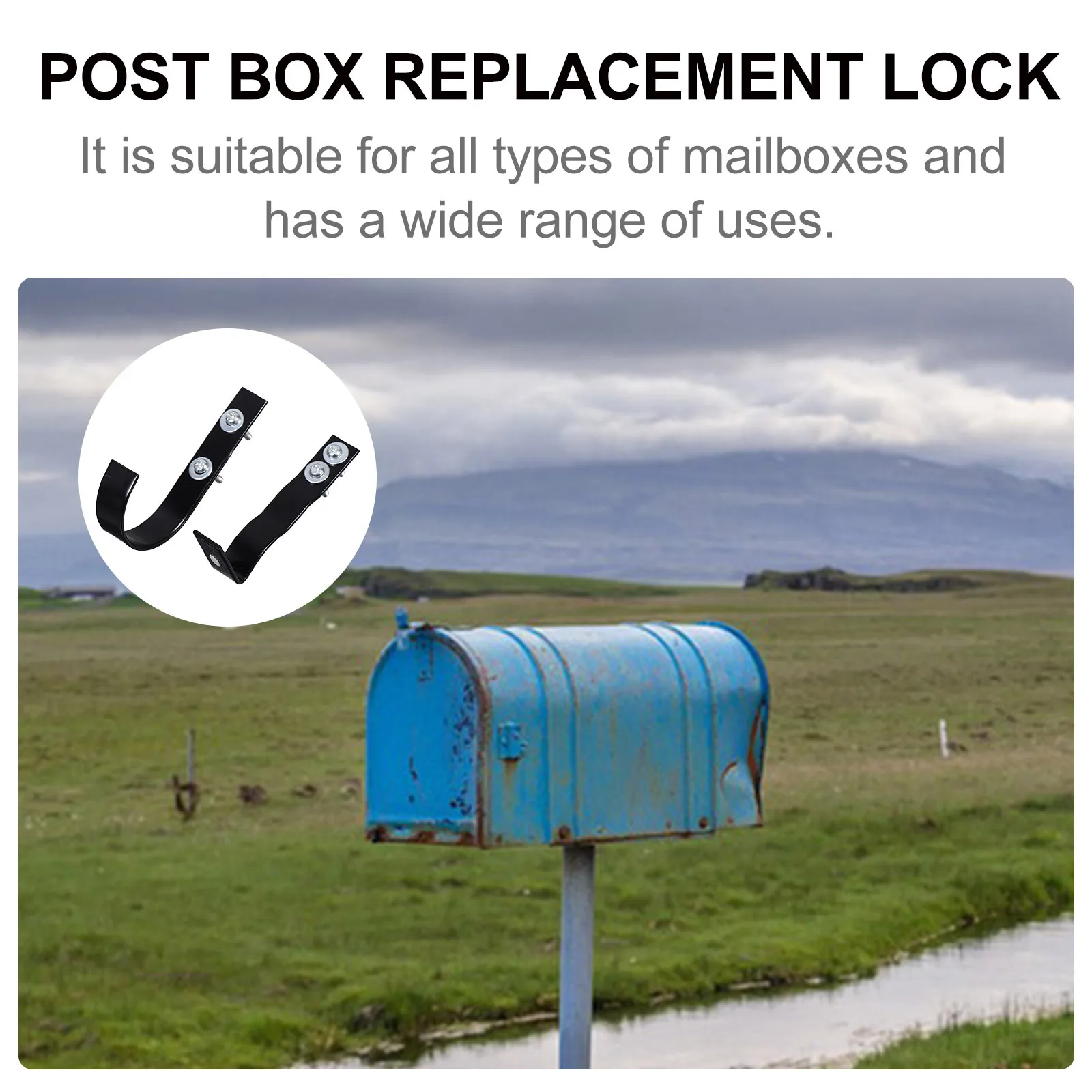 

1Set Mailbox Latch and Handle Kit Reliable Upgrade Additional Handle Included Post Box Latches Hardware Versatile Use