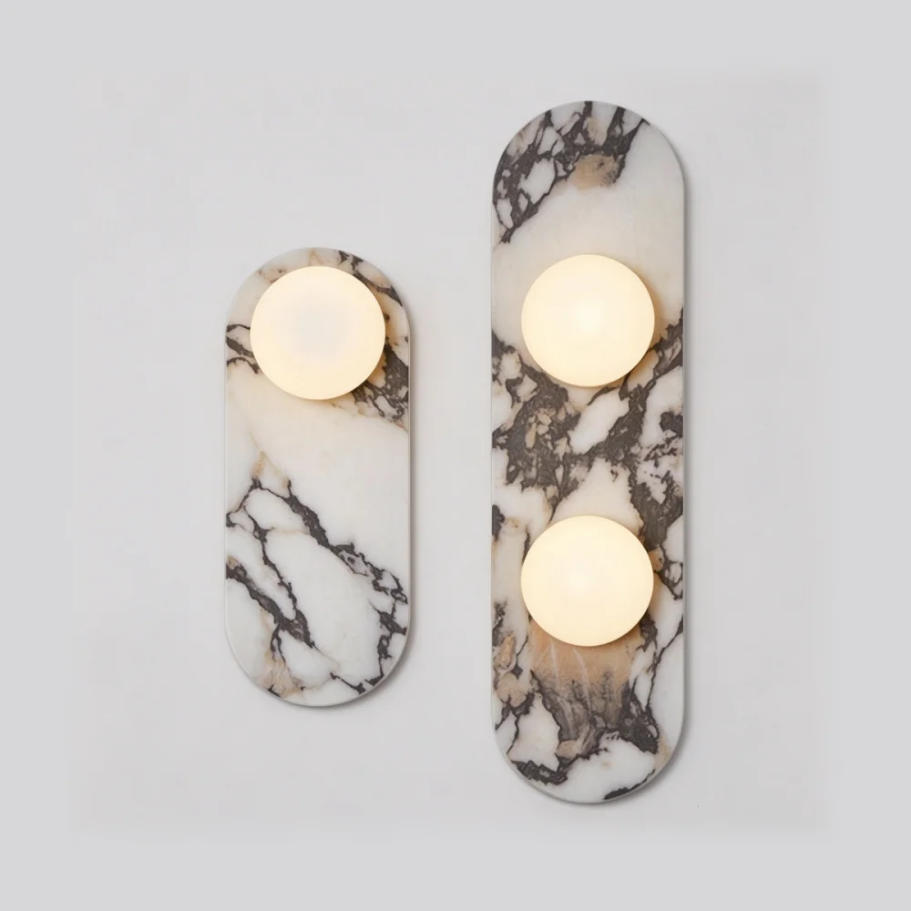 Natural Marble Wall Lamp Luxury High-end Wall Light Living Bedroom Bedside Bathroom Corridor Staircase Background Wall Lamp