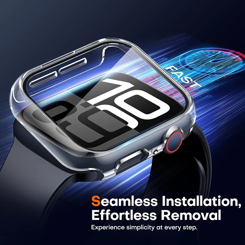 Glas + Abdeckung für Apple Watch Gehäuse 44mm 40mm 42 49mm 41mm 45mm 46mm Zubehör Displayschutzfolie iWatch 12 11 10 9 8 7 6 SE 5 Ultra – Detail 4