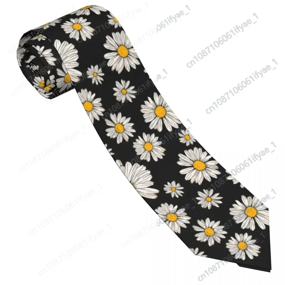 

Daisy Flower Tie Chamomile Boho Wedding Neck Ties Classic Elegant Neck Tie For Men Women Graphic Collar Tie Necktie Gift