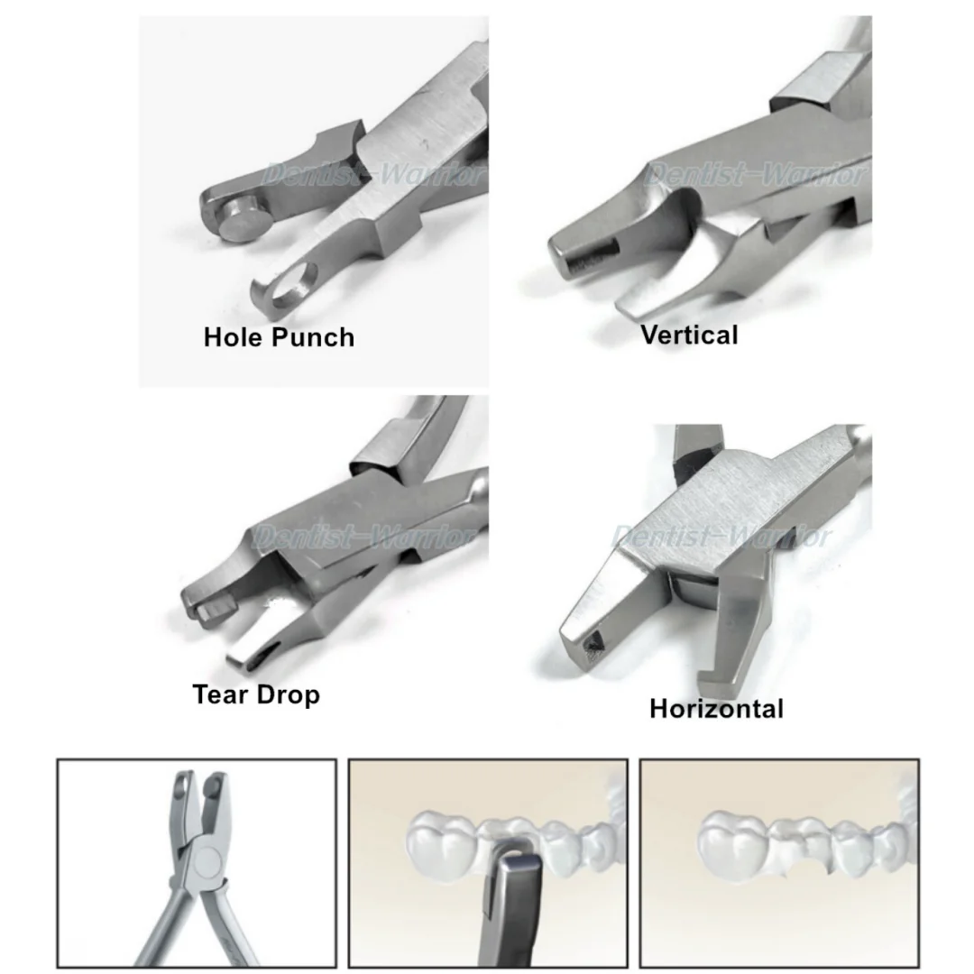 

4 типа Ортодонтические Прозрачные выравнивающие плоскогубцы, дырокол, термоформовочный пинцет, выравнивание разрыва, вертикальный невидимый фиксатор