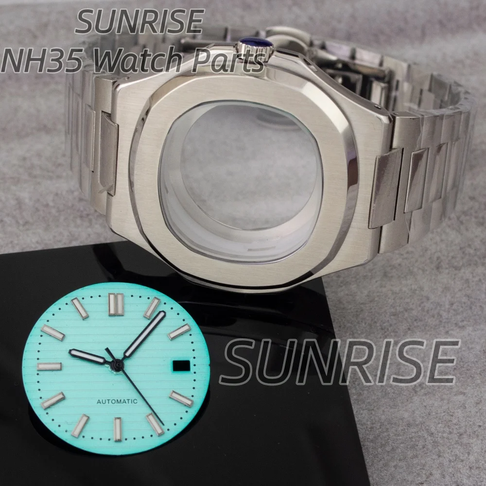 

Корпус часов 41 мм, ремешок, сапфировое стекло для модификации Nautilus Seiko NH35, NH36, NH34, NH38, механизм 4R36, циферблат 30,5 мм, водонепроницаемость 10ATM