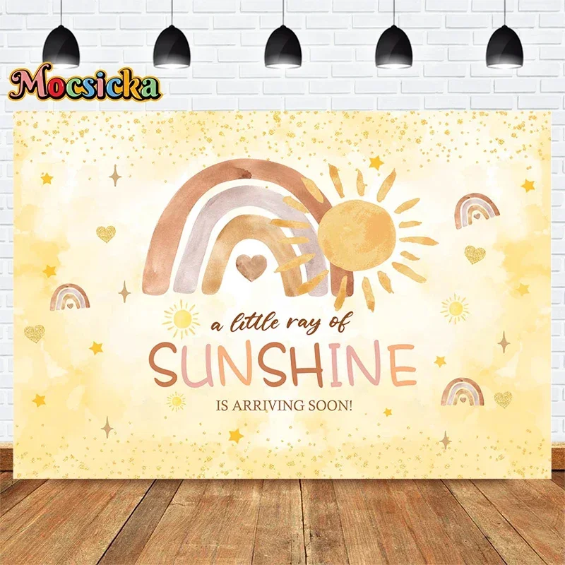 

Mocsicka Sun Shine Baby Show фон для фотосъемки Радужные фоны с днем рождения детский портрет фото баннер студия