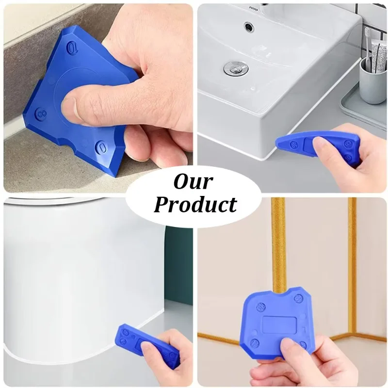 4PCS Multifunctional Caulking Tool Silicone Joint Sealant Spreader Spatula Scraper Edge Repair Tools Floor Tile Edges Cleaner