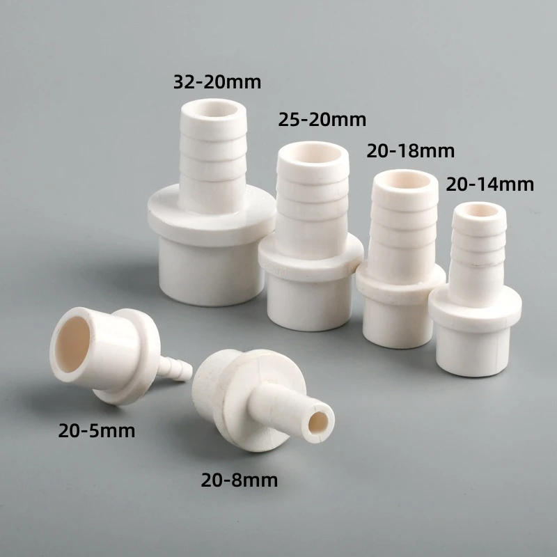 1~15PCS 20/25/32mm To 5/8/10/12/14/16/18/20/25mm PVC Pagoda Hose Connectors Garden Irrigation Feedwater Joint Fish Tank Fittings