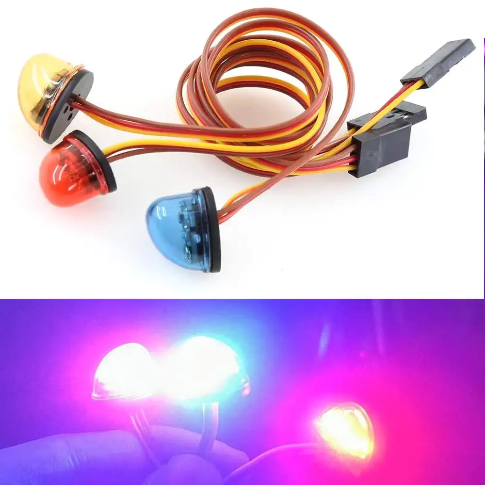 

Rc Multi-function 360° Flashing Rotating Led Light Bar Alarming Lamp For 1/14 Tamiya 1/10 Rc Car Engineering Truck Upgrade Parts
