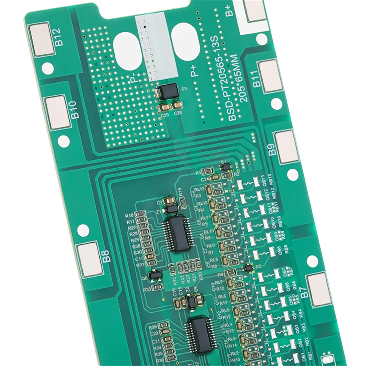 13S BMS 48V 30A 18650 Lithium Battery Rechargeable Protection Panel for E-Scooters, Electric Bicycles Solar Energy