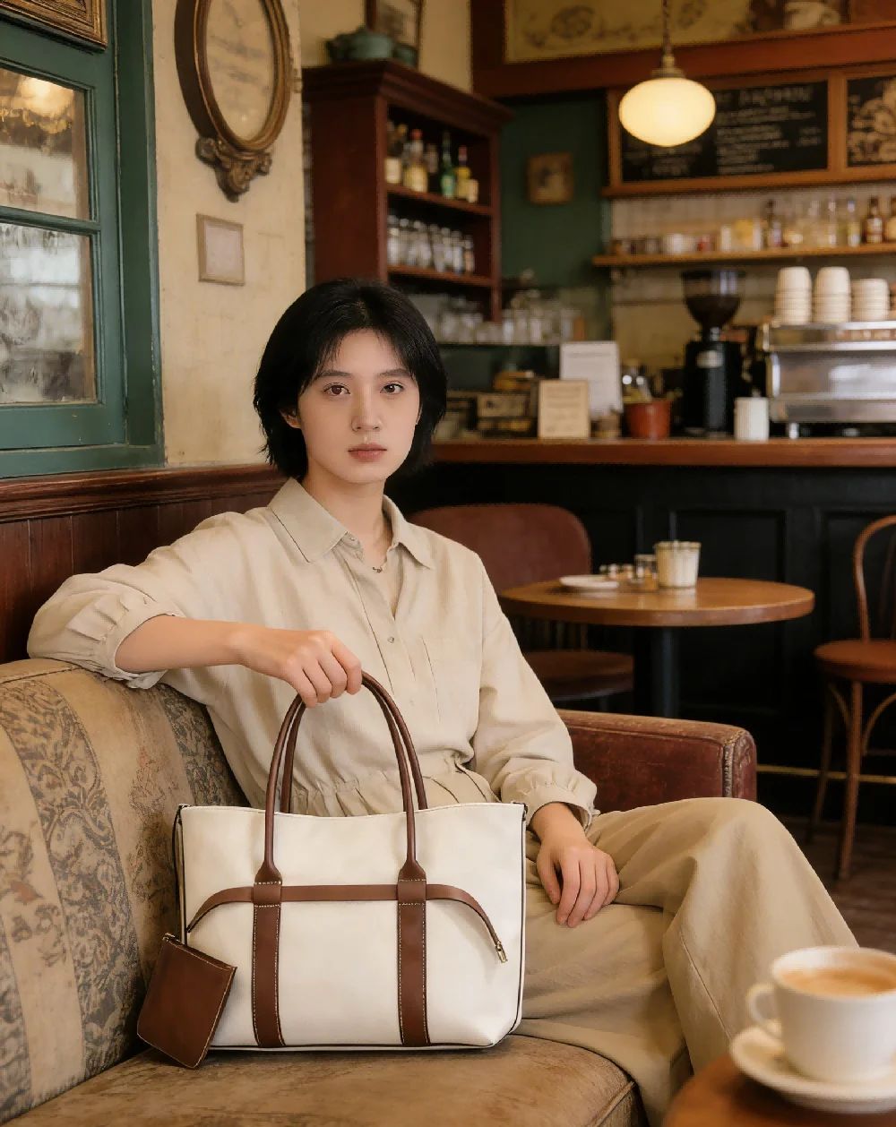 

Новая большая сумка-тоут из натуральной кожи с вставками, женская сумка для работы, модная универсальная повседневная квадратная сумка