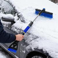 Car Glass Deicing Cleaning Tool 2 in 1 Snow Cleaning Squeegee Broom Glass Brush Auto Window Snow Brush Shovel Car Cleaning Tools