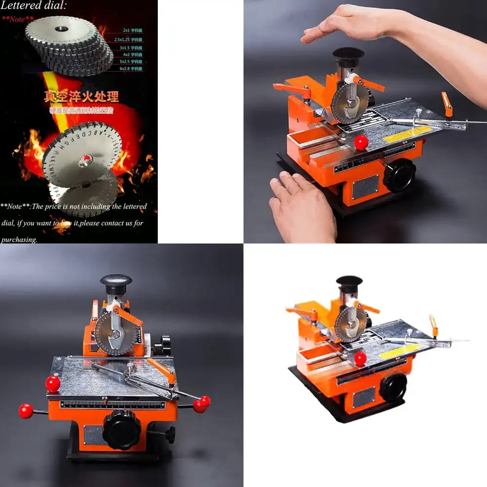 Semi Automatic Metal Name Plate Engraving Machine for Manual Embossing Small Semi Automatic Metal Marking Machine for