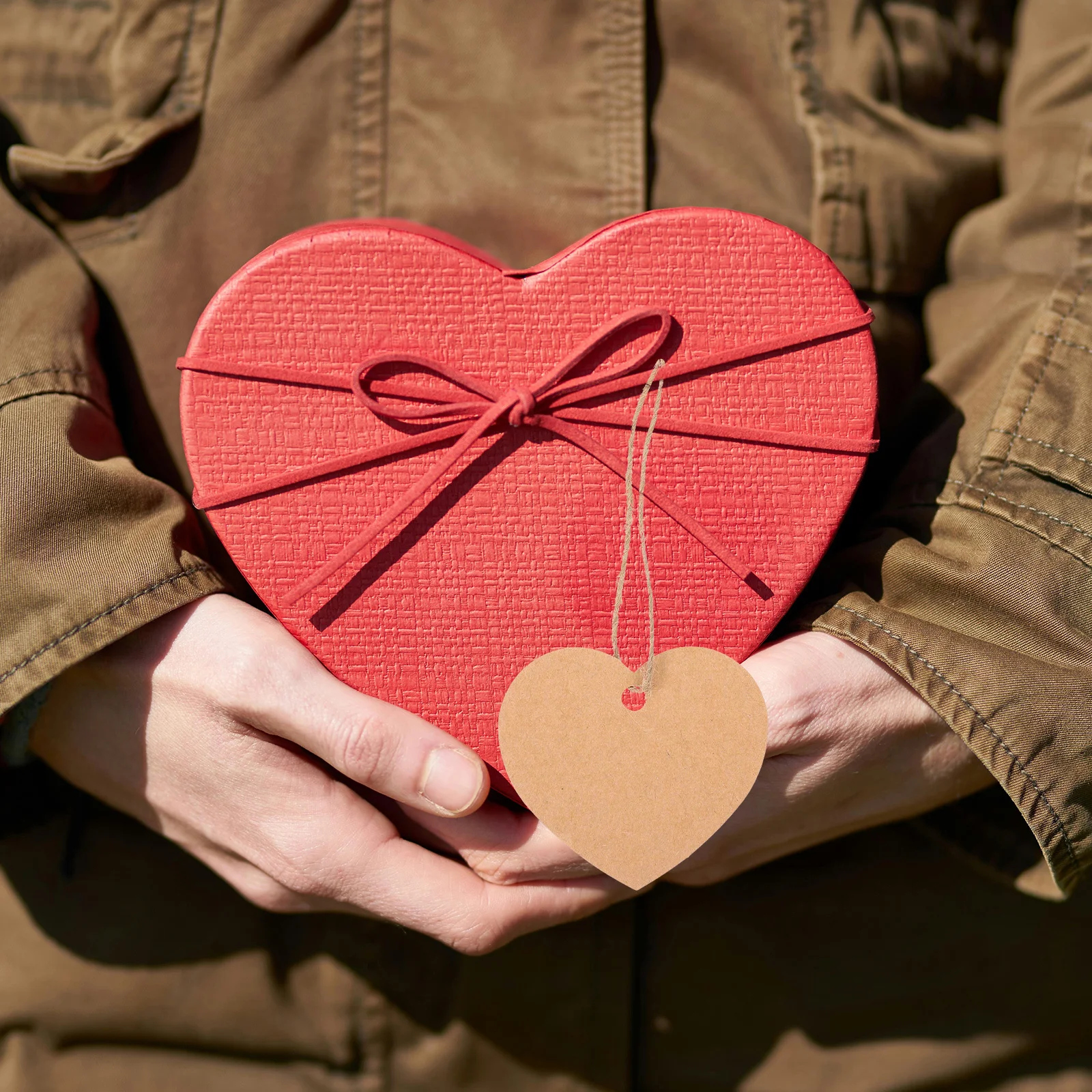 

1 set Gift Tags Hanging Heart Shaped Paper Tags For Valentine'S Day Wedding Diy Craft Decorative Gift Wrapping Labels Office