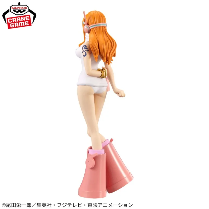 Bandai-Original Genuine BANPRESTO Anime Model Toy, One Piece, DXF, The Grandline Series, Egghead Nami, Figuras Presente, 16cm