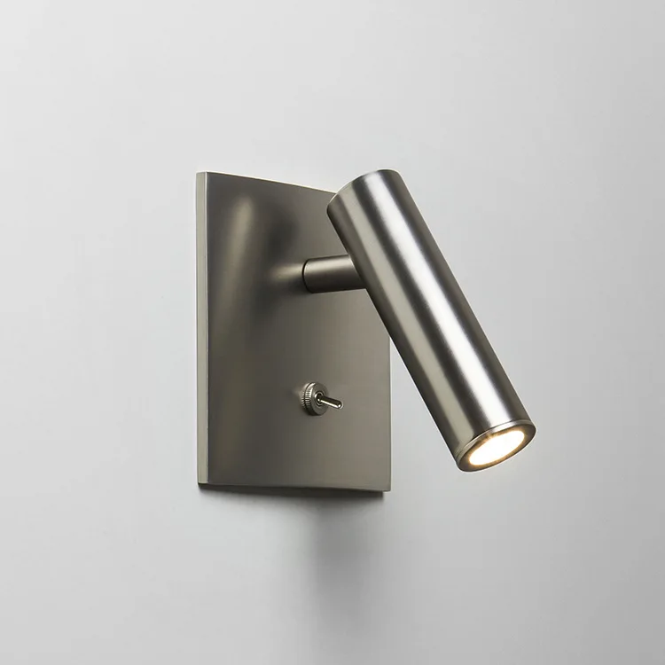 Ingebouwde LED Wandlamp met Schakelaar Verstelbare Hotel Slaapkamer Hoofdeinde Leeslamp Nachtkastje Blaker Spotlight Armatuur AC100-220V