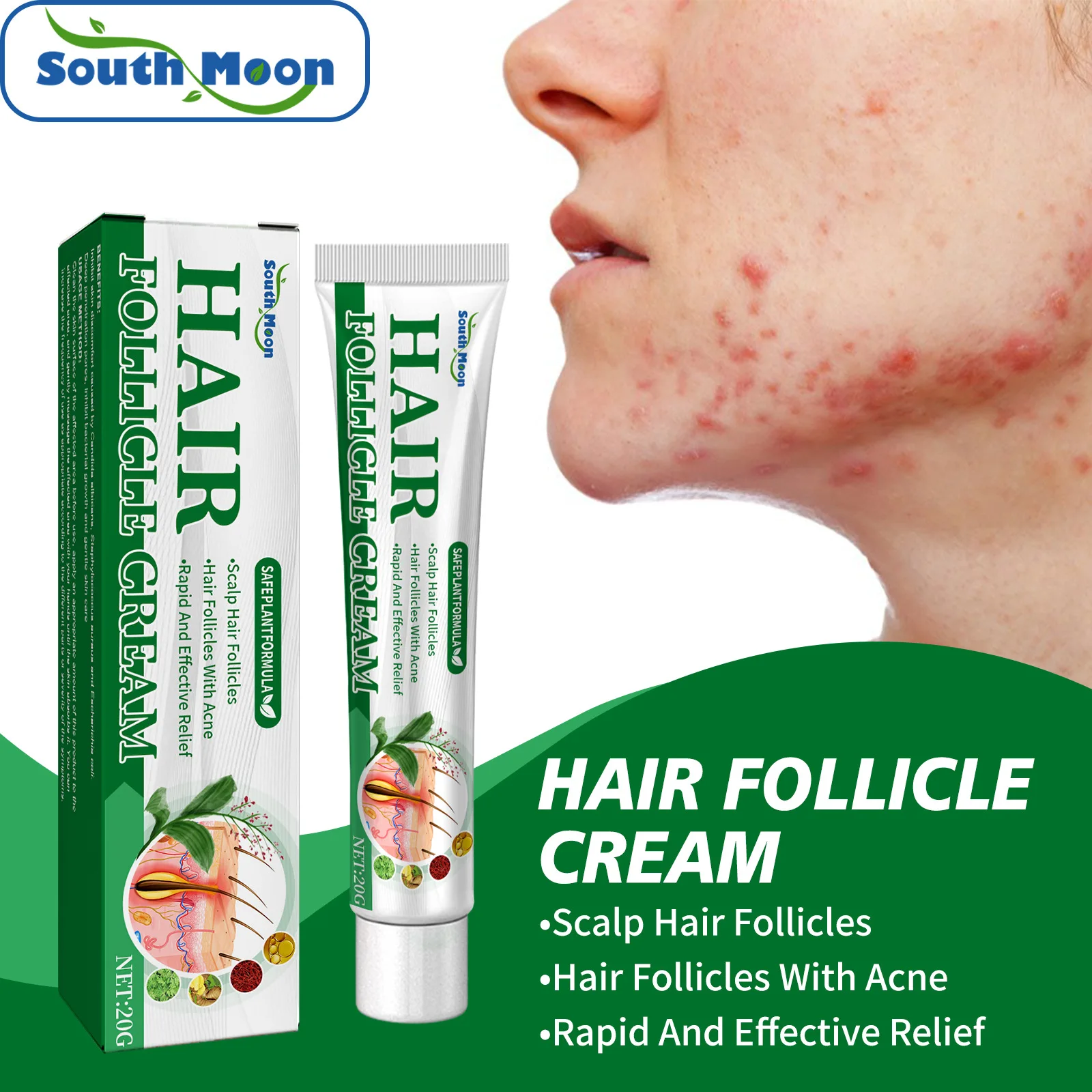 

Skin care hair follicle cream, horny hair follicle acne acne clean scalp care skin cream