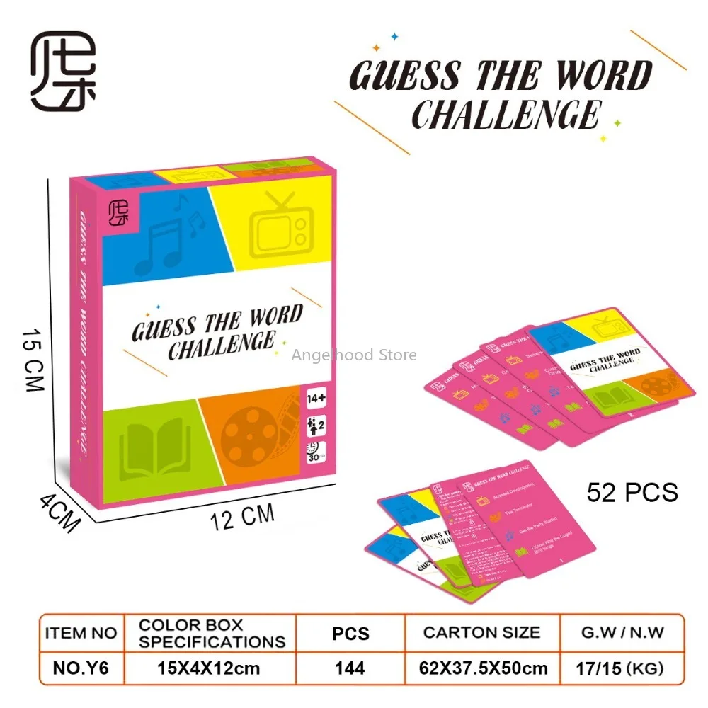 

52pcs Game Cards for Interactive Party Leisure and Entertainment English Version Card Game Board Game Gathering Cards