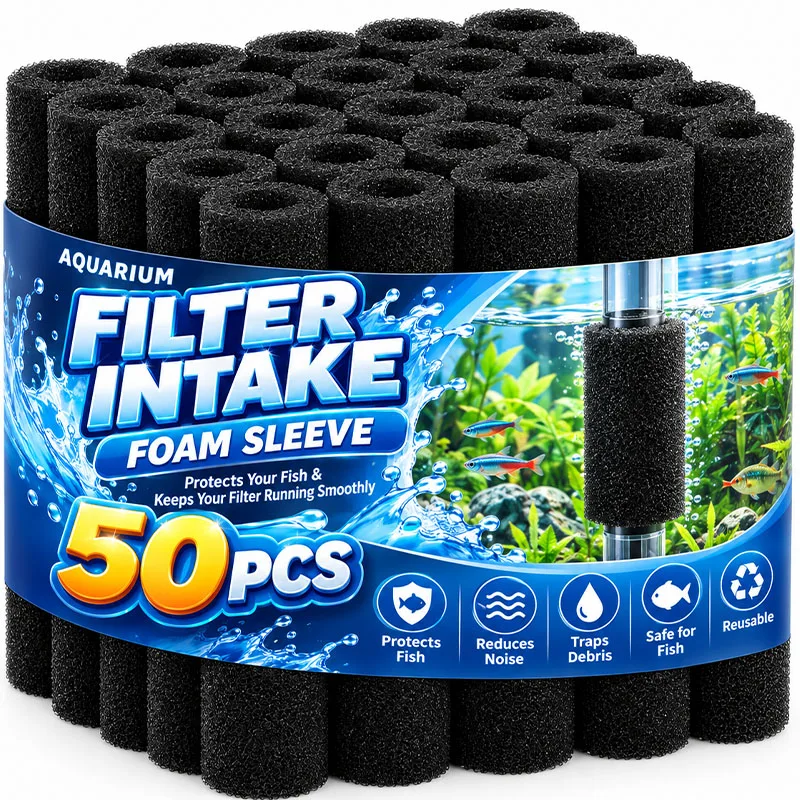 Aquarium Pre Filter Sponge Fish Tank Inflow Inlet Filter Foam Roll Prevent Fish Shrimp Foam Cartridge Replacement Filter Protect