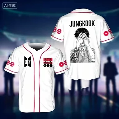 26 Summer New Korean Wave K-pop BTS Male Band Idol Peripheral Printed Breathable Quick Drying Short Sleeved T-shirt Fans Singer view 3