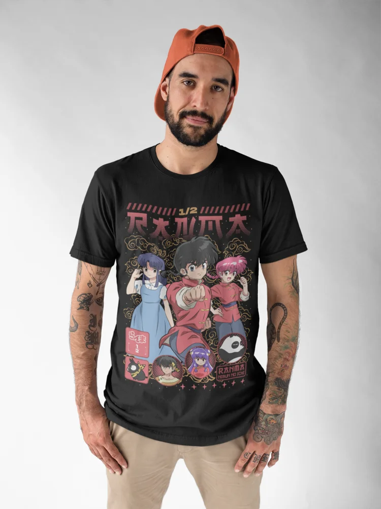 Ranma 1/2 camiseta shampoo rumiko takahashi menina kawaii engraçado anime camiseta todos os tamanhos