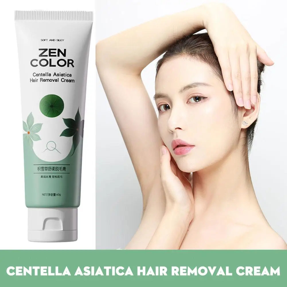 60g Natural Centella Asiatica Mild Painless Hair Removal Leg Hair Spray Removal Cream Hair Body Hair Hand Armpit Cream Mous J0A6