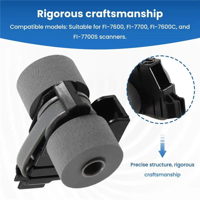 

New!For Fujitsu FI-7600 FI-7700 FI-7600C FI-7700S Replacement Roller Assembly Kit Leather Case Scanner Pickup