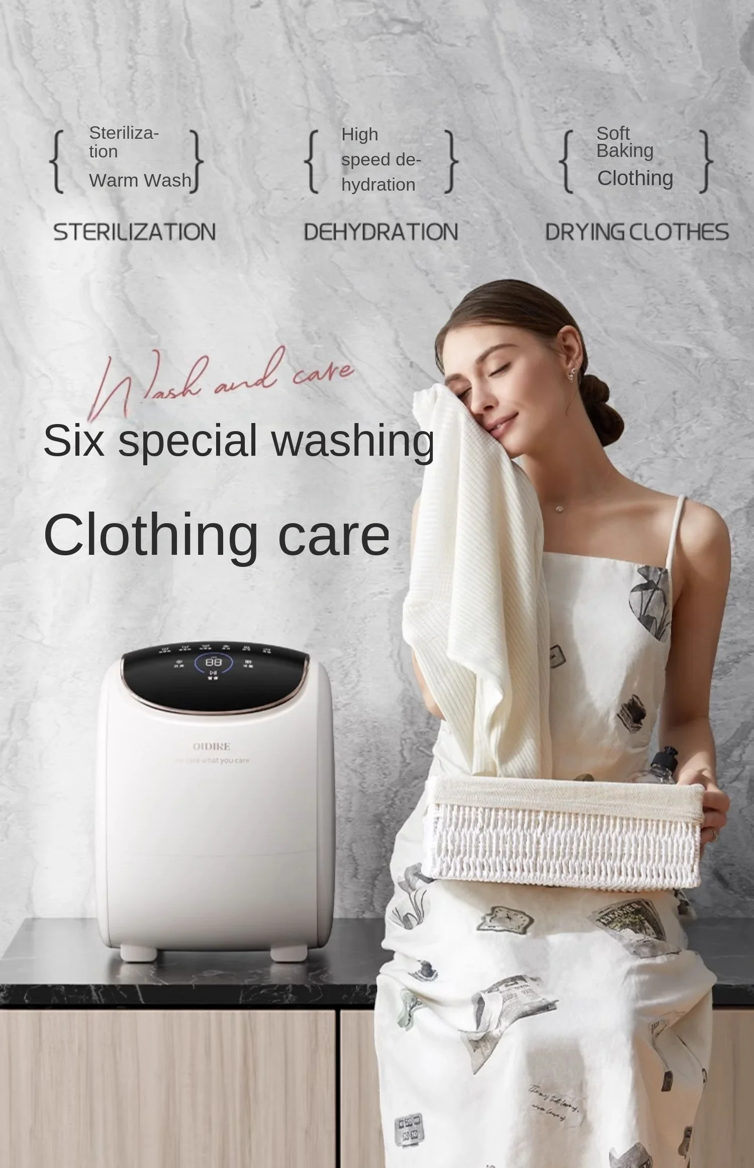 Underwear washing machine baby special small mini underwear elution drying integrated automatic sock washing machine