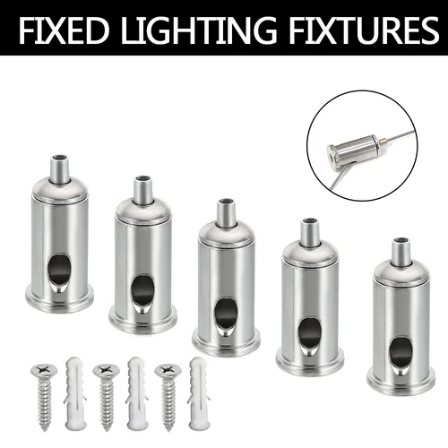 Abrazadera de Cable de acero ajustable, accesorios de iluminación DIY, accesorios de Hardware para lámpara colgante, suspensión, 2-20 piezas