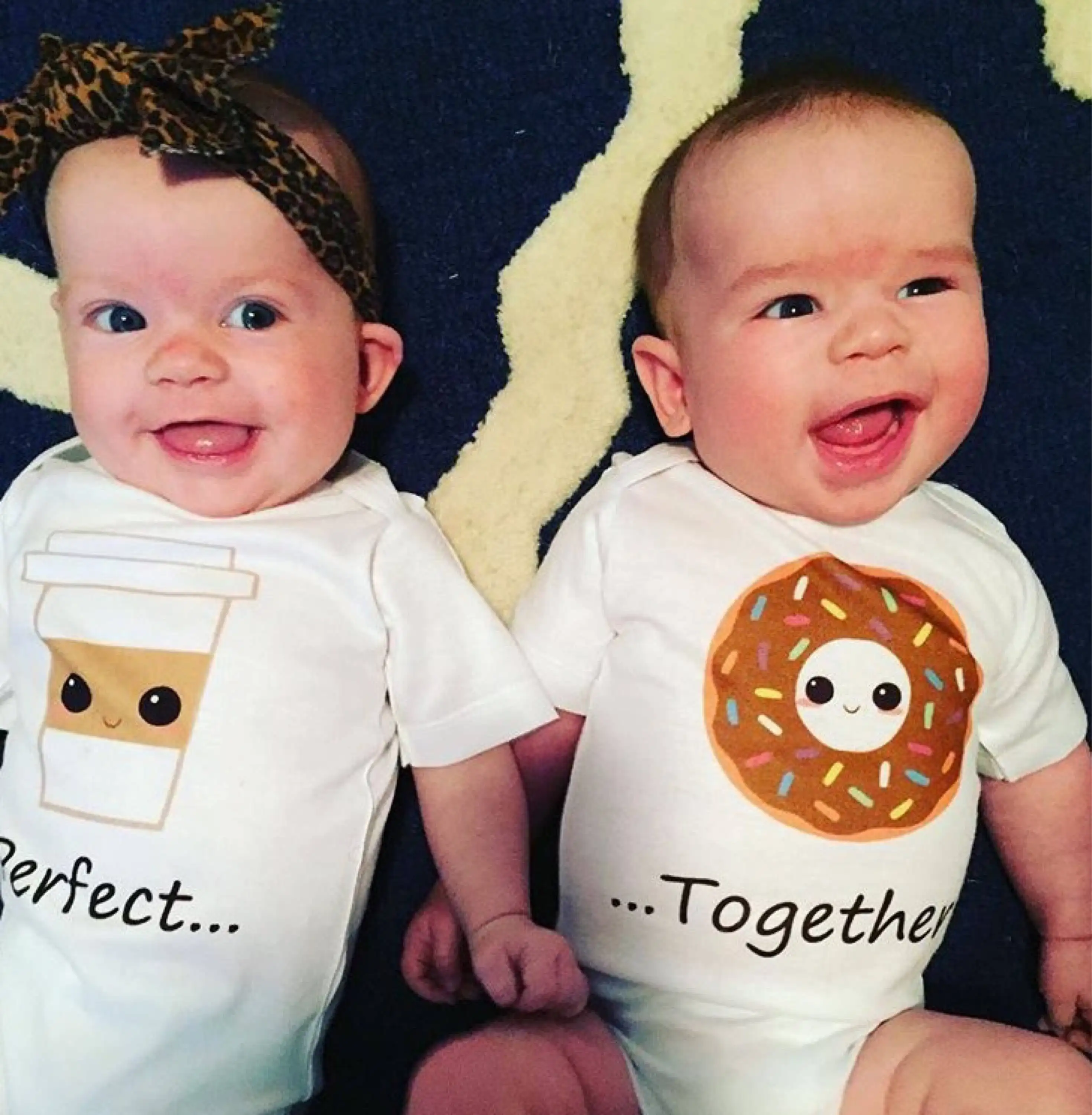 Perfect Together Twin Baby Clothes Funny Twins Outfits Romper Boy Girl Shower Gift Summer Short Sleeve Bodysuits Brother/sister