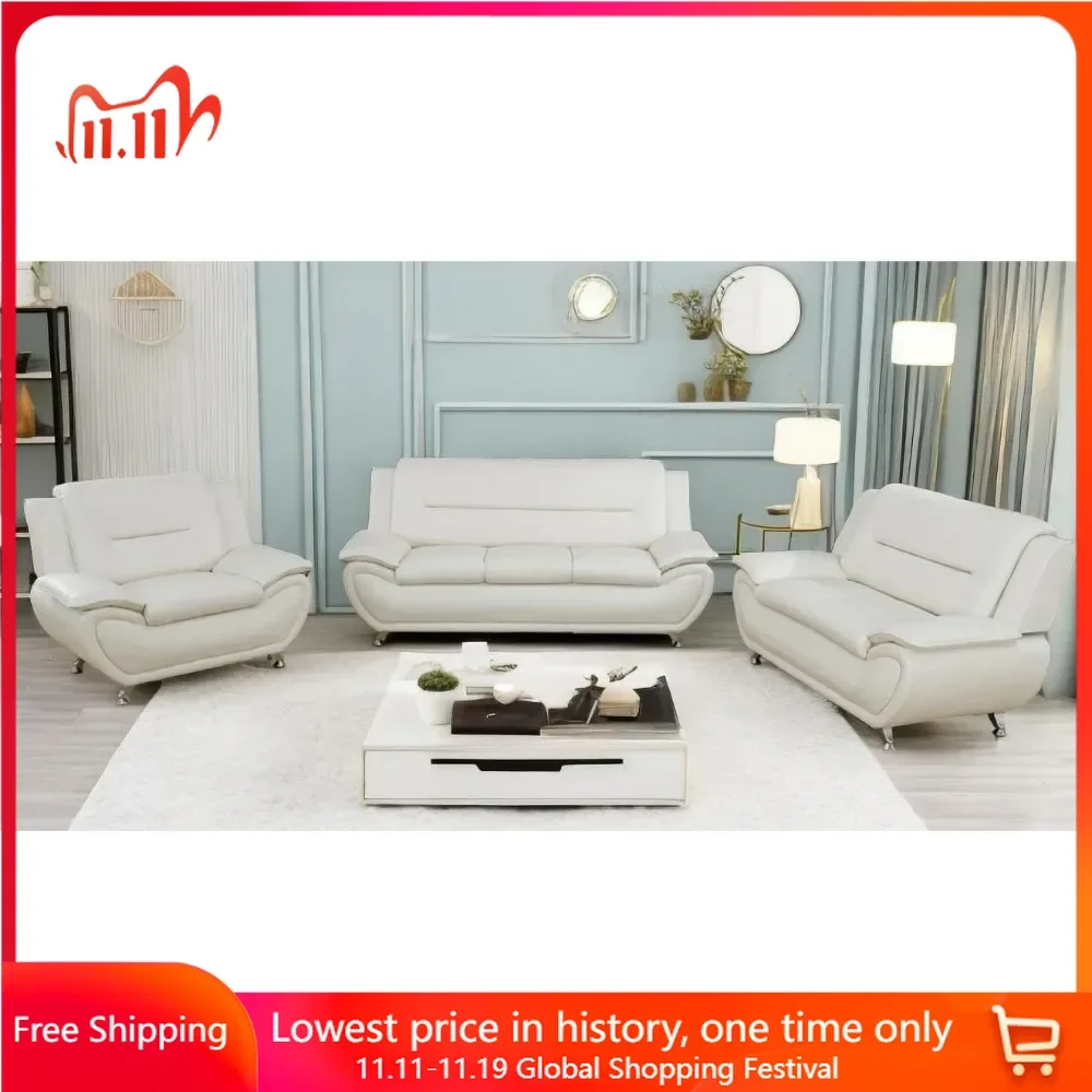 

Leather Couches for Living Room, Sectional Sofa Office Furniture Sets, Sofa and Loveseat Set, Sofa Couch Set for Bedroom