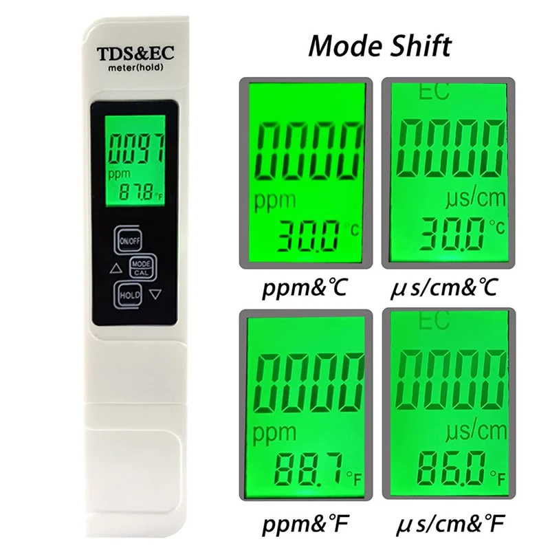 F-3C Pena Deteksi Kualitas Air 4 In 1 TDS PH Meter TDS Penguji Air untuk Air Minum Keran