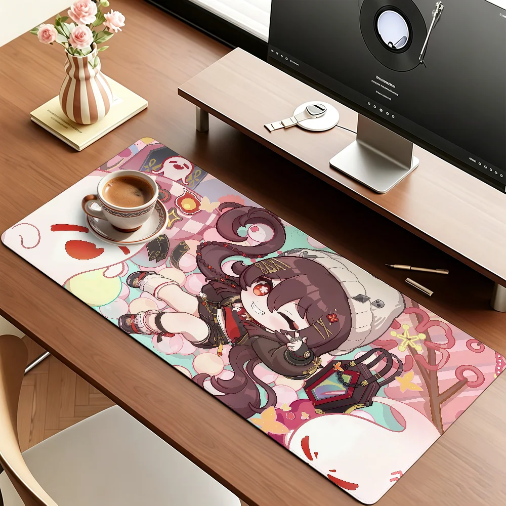 Hu Tao Genshin Impact Mouse Pad For Office Gaming And Keyboards Non-Slip Large Waterproof view 4