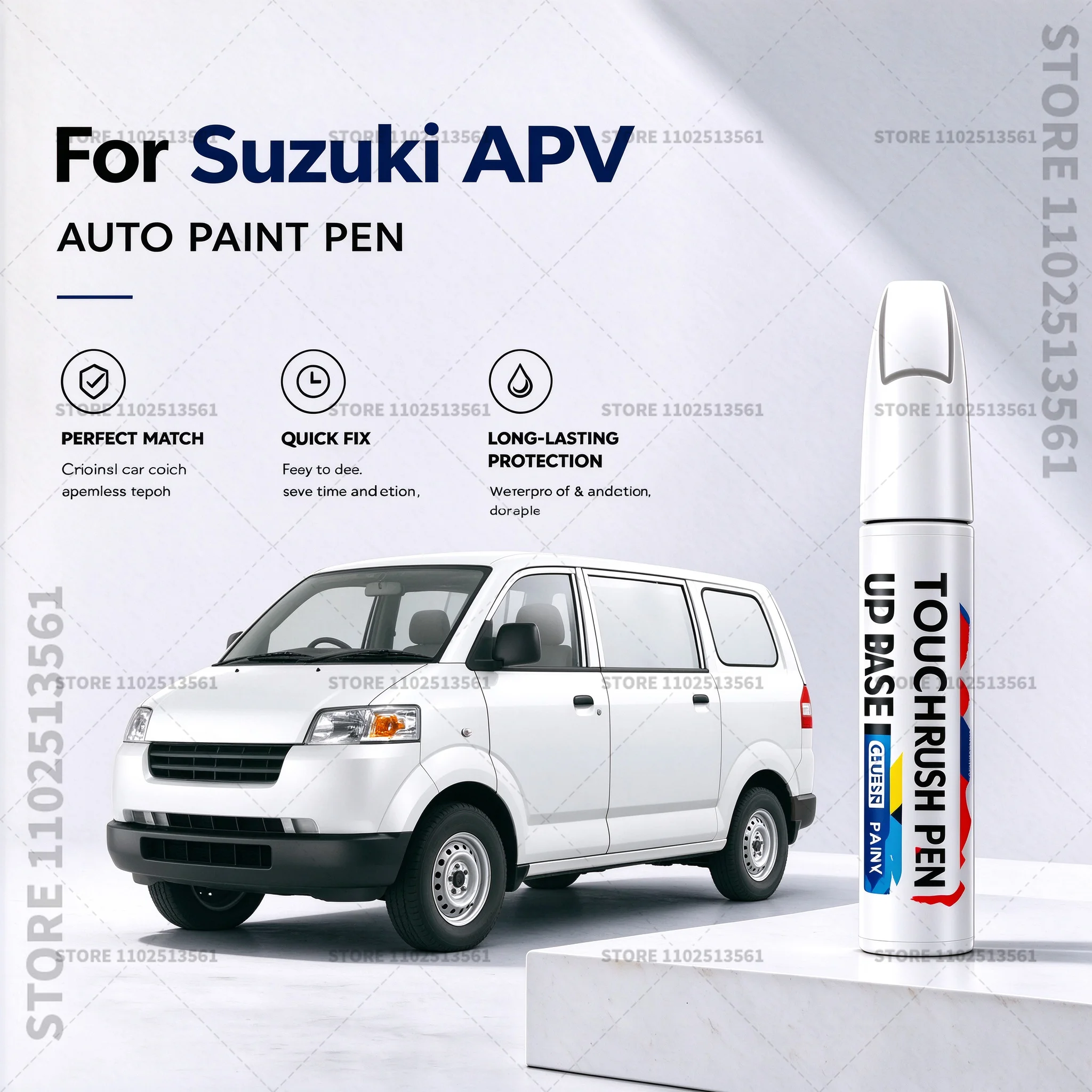 Car Scratch Remover Paint Pen Touch Up Marker for Auto Body Repair Door Bumper Fender Accessories For SUZUKI APV White Black